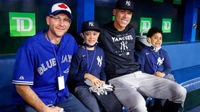 Young Yankees fan given Aaron Judge HR ball meets his hero