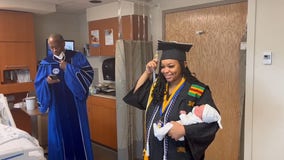 College student delivers baby hours before graduation, receives diploma at hospital