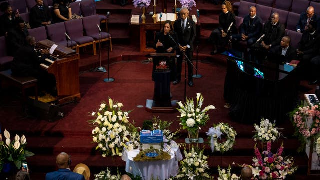 Mayor Eric Adams, VP Kamala Harris attend funeral for Buffalo shooting victim