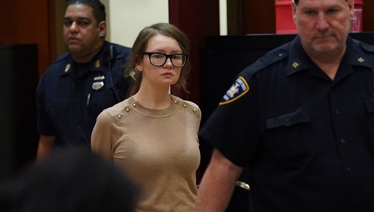 Anna Sorokin is seen in the courtroom during her trial at New York State Supreme Court in New York on April 11, 2019. (TIMOTHY A. CLARY/AFP via Getty Images)