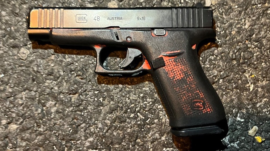 During a late night news briefing, NYPD Commissioner Keechant Sewell and other top brass released a photo of the weapon recovered at the scene.