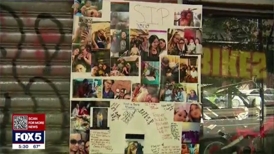 A memorial was growing in Chinatown.
