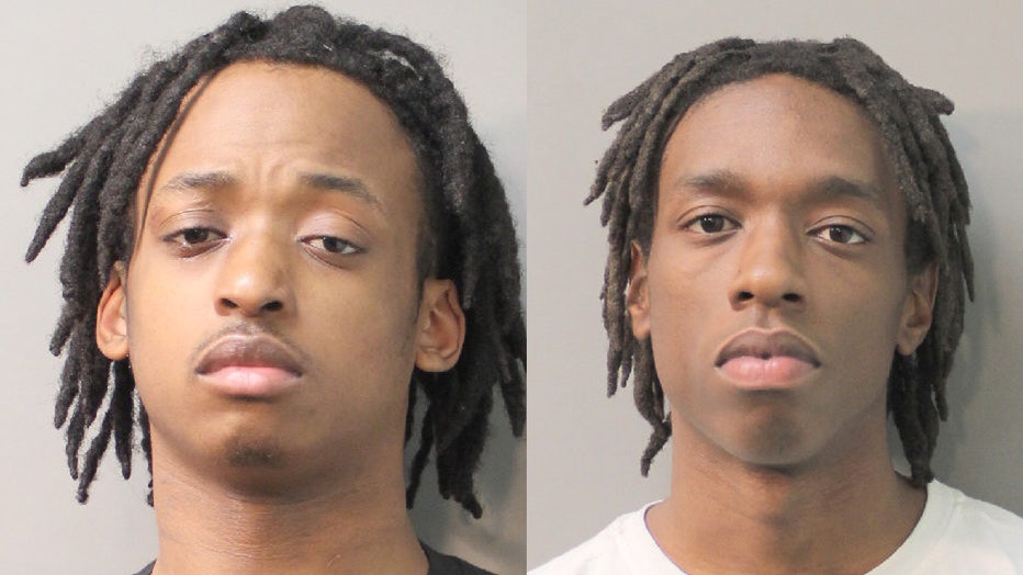 Geordan Campbell (right) and Tevin Reid (left) are accused to trying to steal catalytic converters from cars on Long Island.