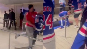 Video: Rangers fan arrested after sucker-punching Lightning fan at MSG