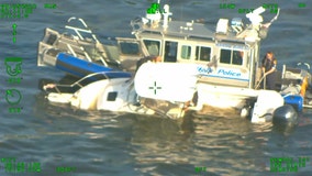 Boat crashes into Fire Island bulkhead, flinging man into water