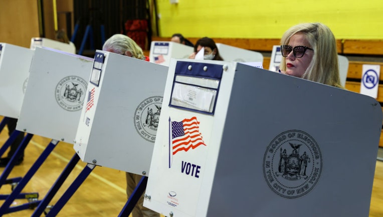 NEW YORK, NY - NOVEMBER 2: New Yorkers are casting their votes for the November 2nd General Election and Mayoral Election in New York City, United States on November 02, 2021.