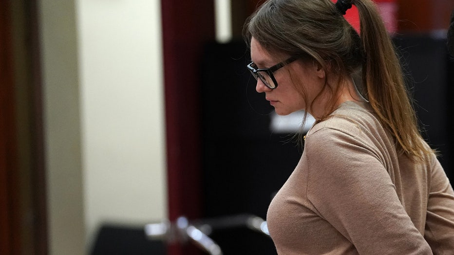 Anna Sorokin better known as Anna Delvey, is seen in the courtroom during her trial at New York State Supreme Court in New York on April 11, 2019. -(Photo by TIMOTHY A. CLARY/AFP via Getty Images)