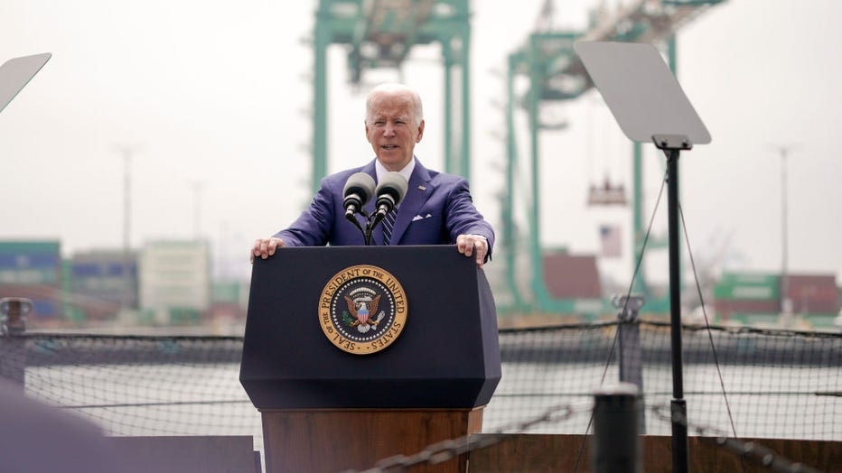 President Biden Delivers Remarks At Port Of Los Angeles