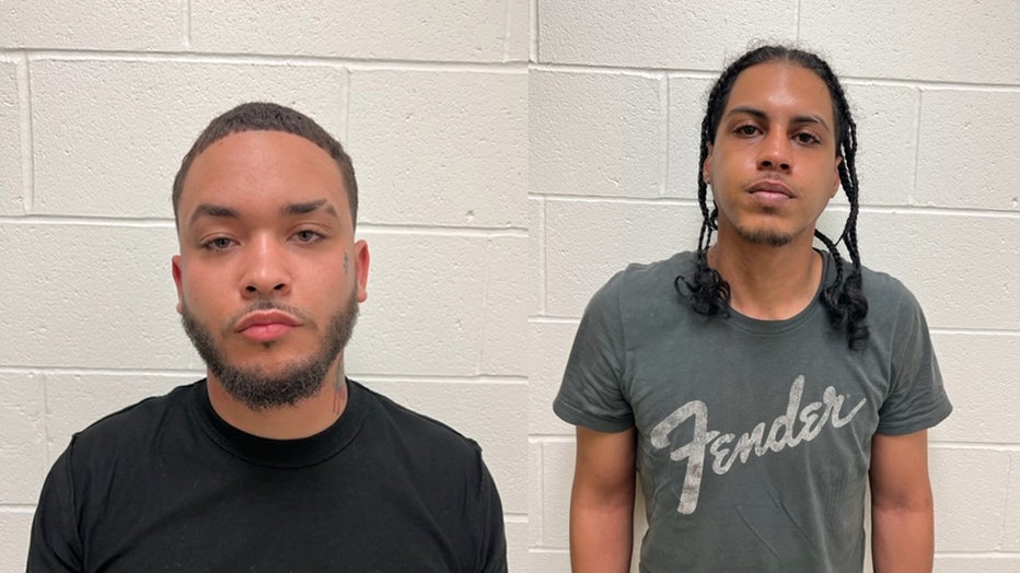 Prince C. Gonzalez and Leuri DeLeon Blanco face several charges connected to an alleged cooking oil theft and police chase. (Old Saybrook Police)