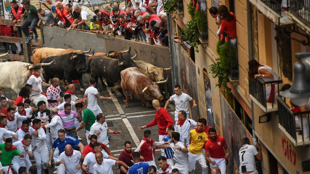 Expert American bull runner gored in Pamplona