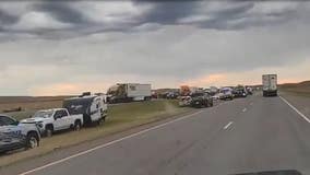 6 dead, including 2 kids, after dust storm caused pileup on Montana highway