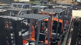 Police find more than 100 stolen forklifts