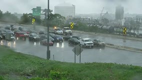Flooding in Rhode Island strands drivers on I-95