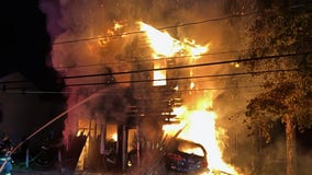 Teen pulled from burning barn after upstate NY car crash