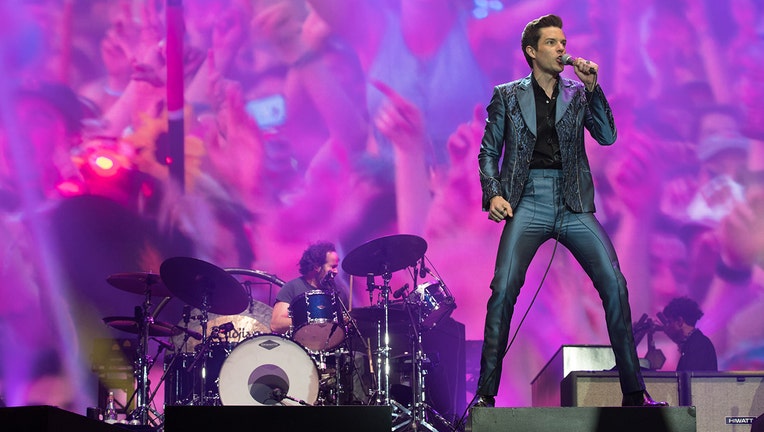 Brandon Flowers of The Killers performs live during the Glastonbury Festival on June 29, 2019. (Photo by Matt Cardy/Getty Images)