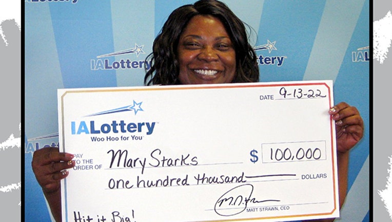 Mary Starks has won $100,000 twice. (Iowa Lottery)