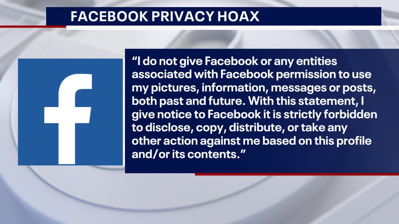 Facebook 2025 disclaimer hoax