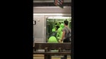 'Aliens' in neon leotards assault teens on NYC subway train