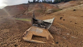 WWII 'ghost boat' surfaces from receding California lake