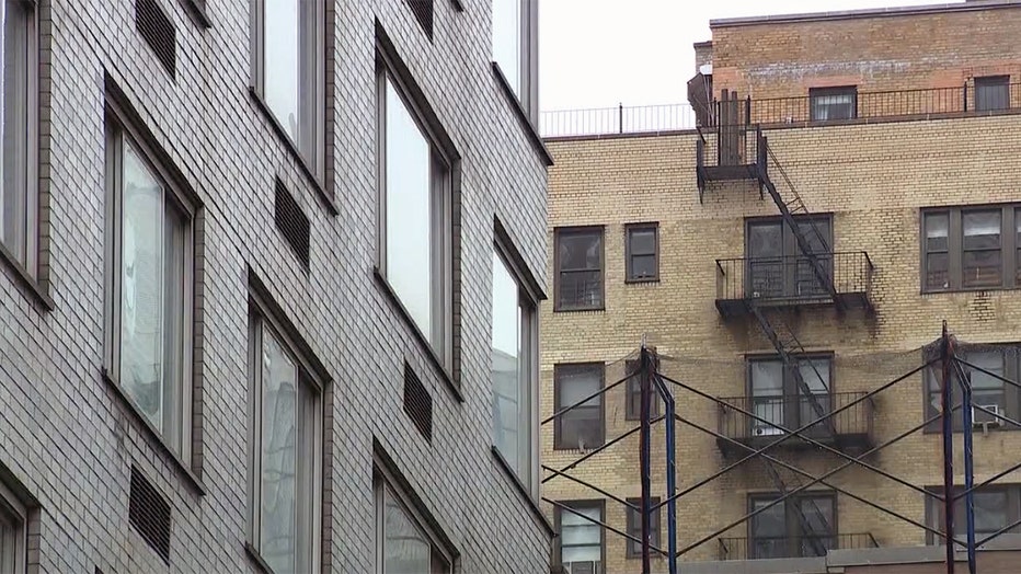Facades of two apartment buildings in Manhattan