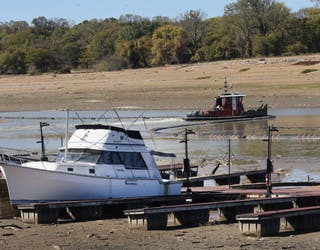 c2082bfe-Drought In Mississippi River Basin Slows Down Vital Barge Traffic