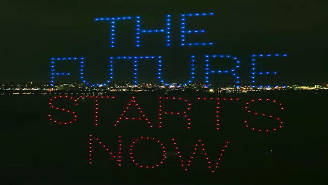 NYC sky fills with advertising drones