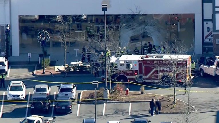 Car crashes into Massachusetts Apple store