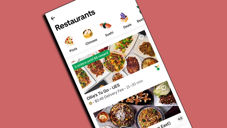 A screenshot from the Uber Eats app.