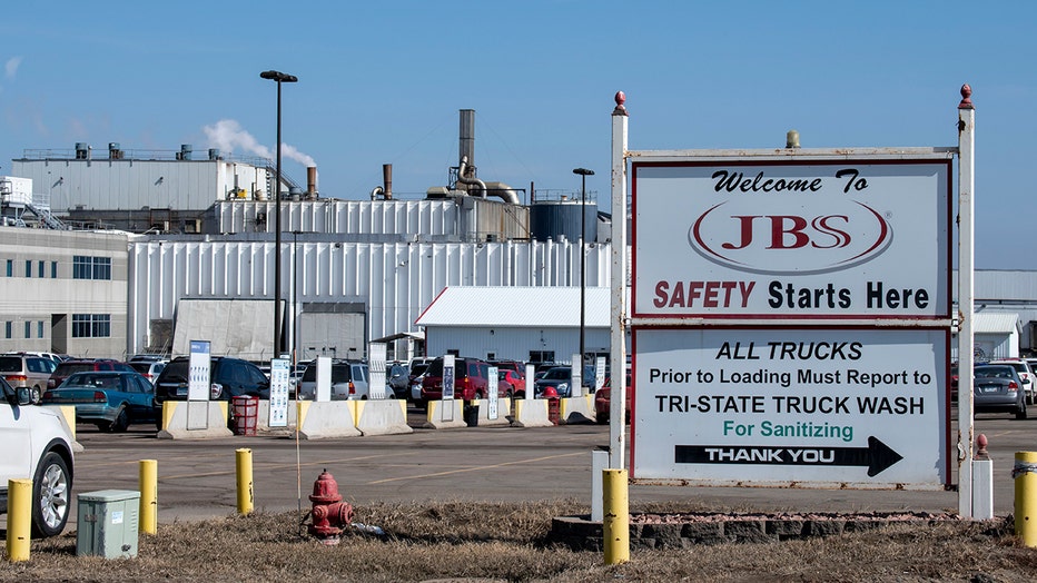 A JBS pork plant in Worthington, Minnesota is seen in this file photo. 