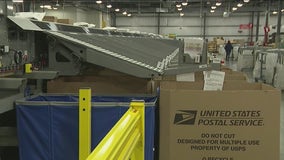 U.S. Postal Service center on Long Island works around-the-clock to handle mail