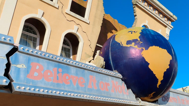 Facade of Ripley's Believe It Or Not! museum; a globe