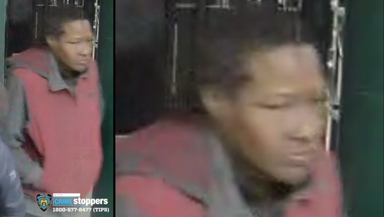 Blurry images of a person wanted by police