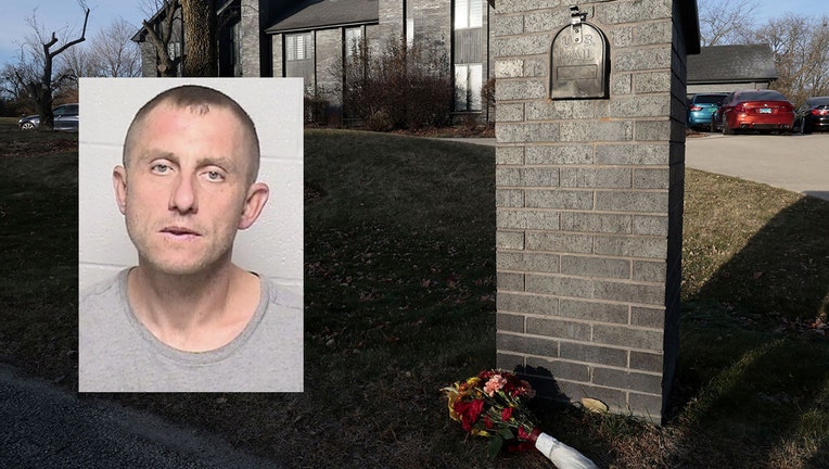 A bouquet of flowers outside the home, Dec. 1, 2022, where five people were found dead as a result of a âdomestic-related incidentâ Wednesday morning in the 2800 block of Acacia Terrace in Buffalo Grove, Ill., according to authorities. (Antonio Perez/Chicago Tribune/Tribune News Service via Getty Images)