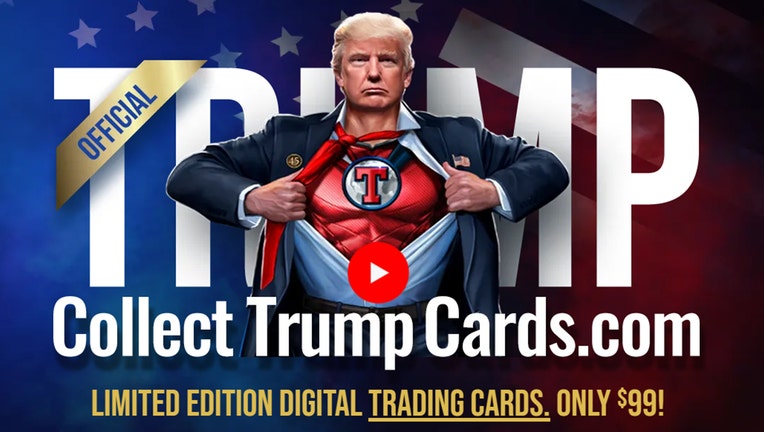 Donald Trump digital trading cards.