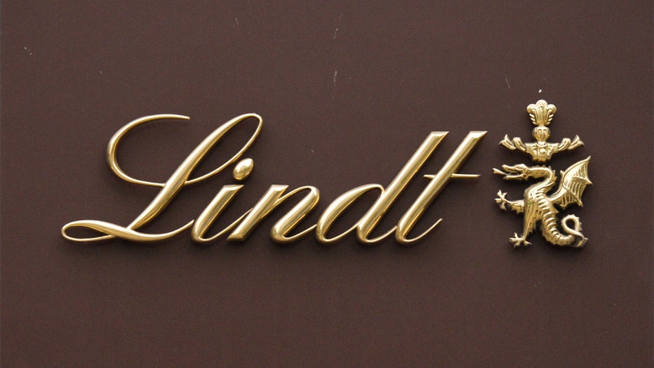 A logo of Lindt, is a Swiss chocolatier and confectionery company, seen in Sofia city center. On October 7, 2020, in Sofia, Bulgaria. (Photo by Artur Widak/NurPhoto via Getty Images)