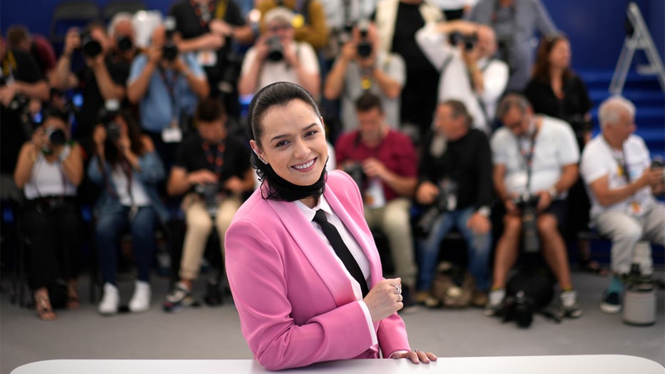 FILE - Taraneh Alidoosti poses for photographers at the photo call for the film 'Leila's Brothers' at the 75th international film festival, Cannes, southern France, Thursday, May 26, 2022. Iranian authorities arrested Alidoosti, one of the country’s most famous actresses on charges of spreading falsehoods about nationwide protests that grip the country, state media said Saturday, Dec. 17. (AP Photo/Daniel Cole, File)