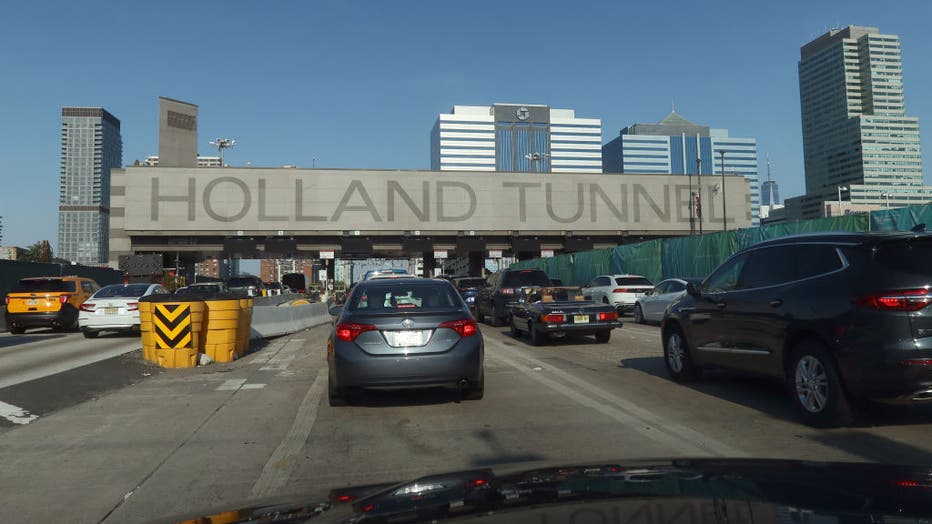 Holland Tunnel Entrance in Jersey City, New Jersey