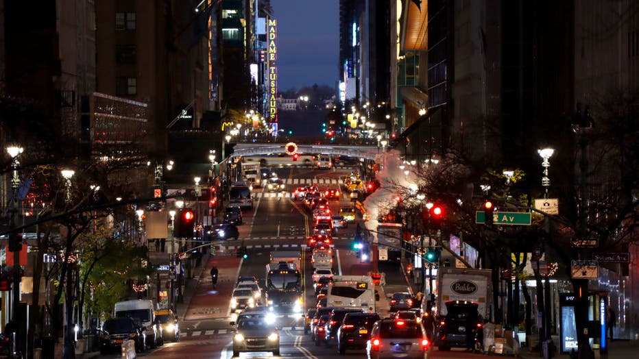 Traffic on 42nd Street in New York City