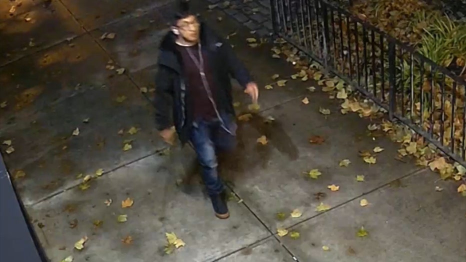 The NYPD released this image of a man wanted for questioning in connection with an attempted rape of a college student.