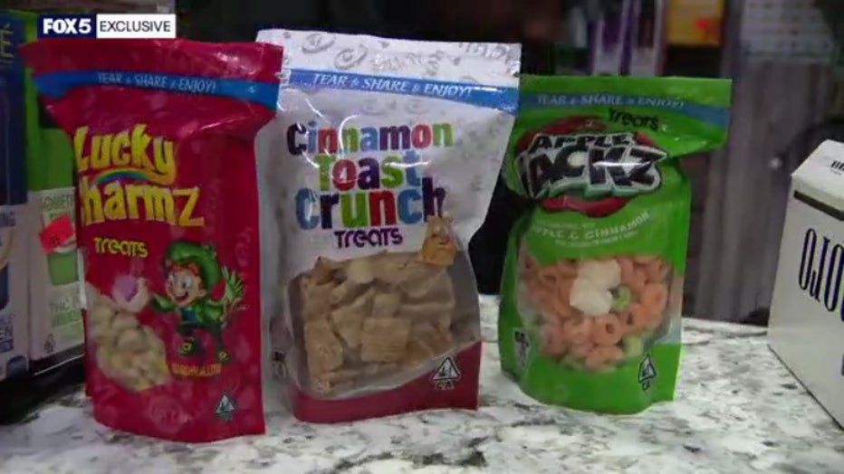 Authorities say cannabis is being marketed to children in packages that are similar to popular foods.