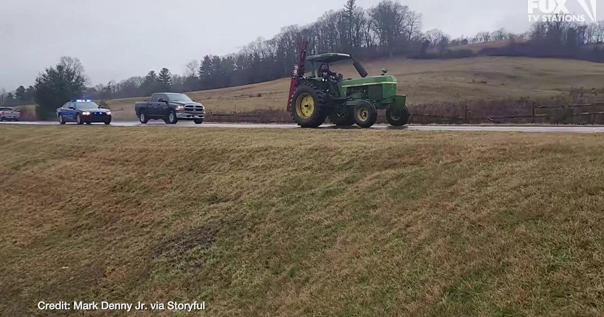 Video: Man leads police on chase in stolen tractor | FOX 5 New York