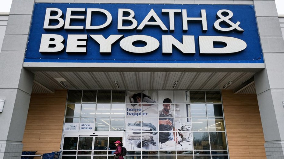 A woman walks past a Bed Bath & Beyond store in New York, the United States, on Jan. 5, 2023. Bed Bath & Beyond Inc., a U.S. home furnishing chain store headquartered in New Jersey, is expected to continuously report poor operating results for the quarter ended Nov. 26, 2022, the company said on Thursday. (Photo by Ziyu Julian Zhu/Xinhua via Getty Images)