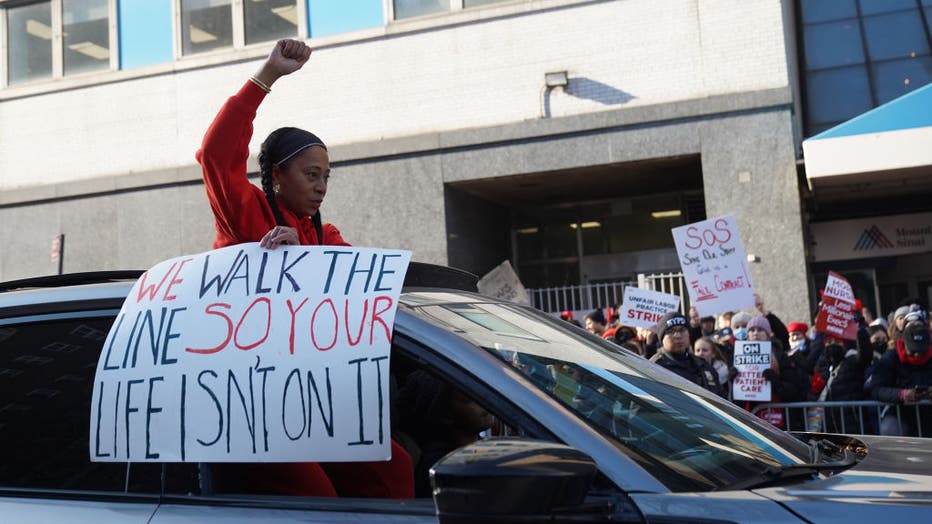 Thousands of nurses in two New York major hospitals on strike