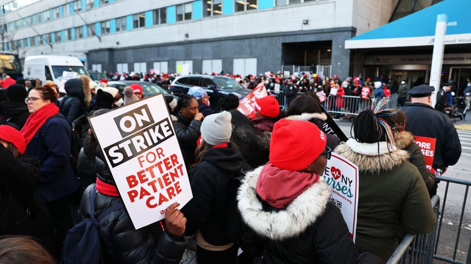 Thousands Of Nurse's Strike At Four New York City Hospitals