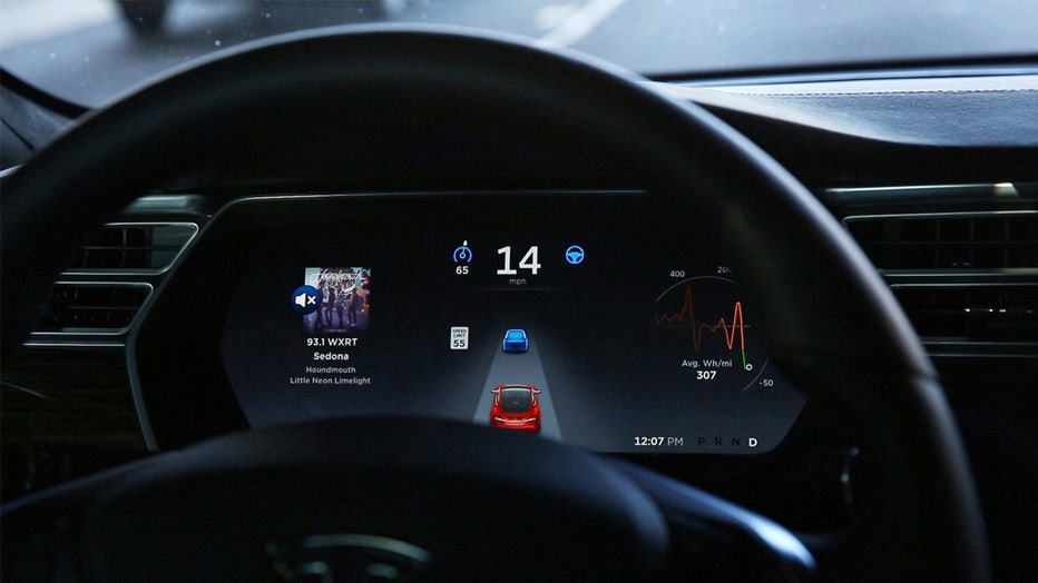 The dashboard of the Tesla Model S P90D. The Pentagon is going to introduce self-driving cars to the military. (Chris Walker/Chicago Tribune/Tribune News Service via Getty Images)