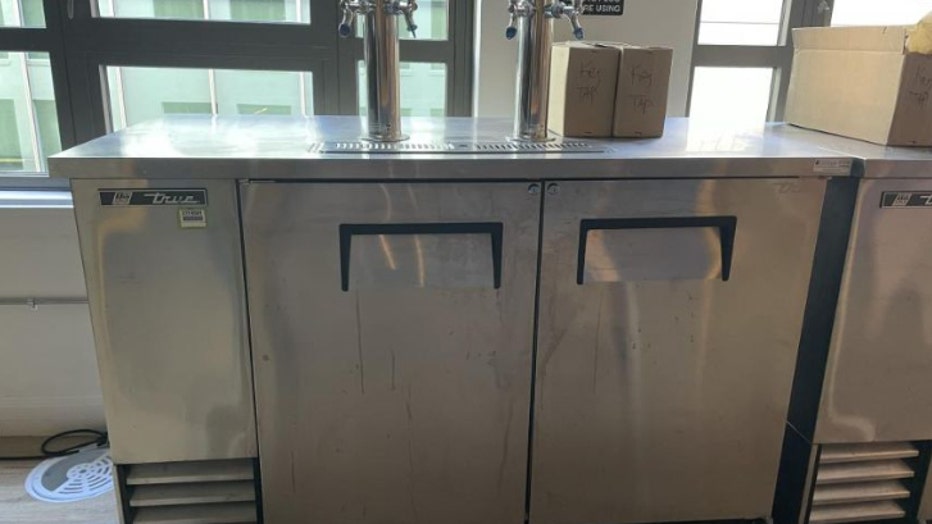 Among the items that were auctioned off were Kegerator beer coolers.