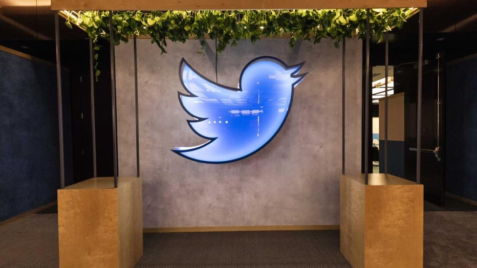 Among the items that were auctioned off was a neon Twitter bird light electrical display.