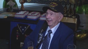 WWII veteran celebrates 100th birthday days before city's centennial