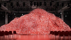 Diesel fashion show features mountain of 200,000 condoms