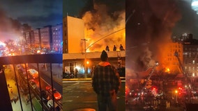 Huge fire burns Bronx grocery store